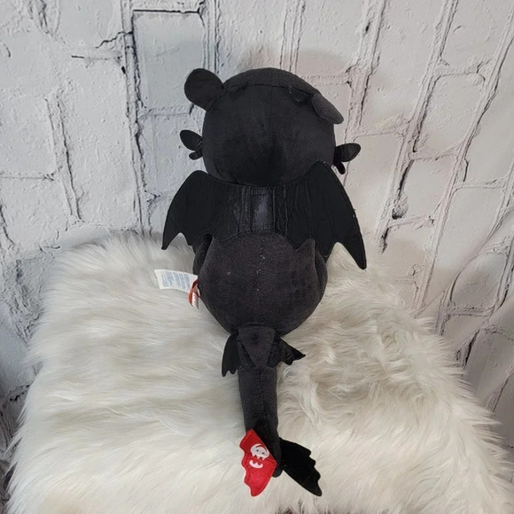 BUILD a Bear TOOTHLESS How to Train Your Dragon Plush Black Wings Retired Animal - Picture 7 of 7
